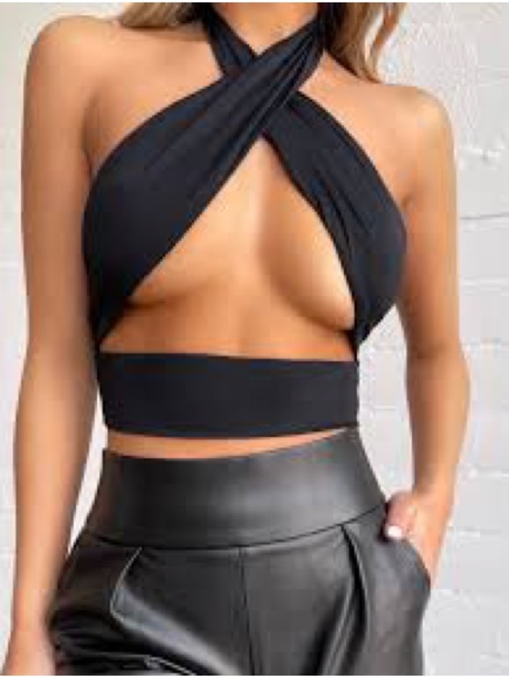 Tiger Mist Archie Black Halter Top